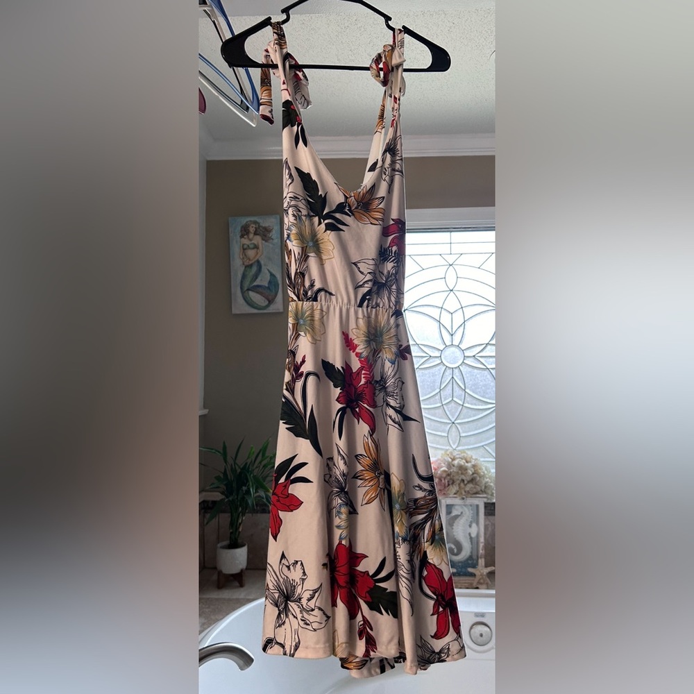 Rebdolls Want You Around Floral Tie Strap Mini
Skater Dress